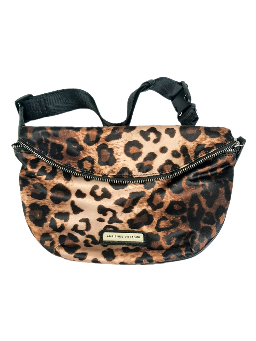 🛍ADRIENNE VITTADINI Brown Leopard Print Zippered Waist Belt Bag Fanny Pack